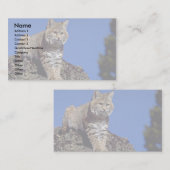 Carte De Visite Chat sauvage skylined (Devant / Derrière)