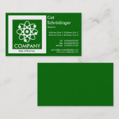 Carte De Visite Chat Schrödinger - Vert herbe (Devant / Derrière)