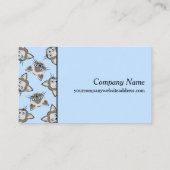 Carte De Visite Chat Siamese Blue Eyed face Motif d'art graphique (Dos)