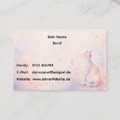 Carte De Visite Chat silencieux au clair de lune (Devant)