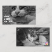 Carte De Visite Chat sitters drôle soin chat service de soins pour (Devant / Derrière)