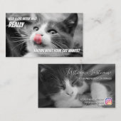 Carte De Visite Chat sitters drôle soin chat service de soins pour (Devant / Derrière)
