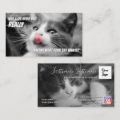 Carte De Visite Chat sitters drôle soin chat service de soins pour (Devant / Derrière)