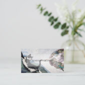 Carte De Visite Chat smoking touchant la patte divine              (Debout devant)