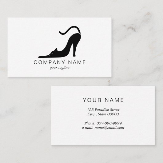 Carte De Visite Chat sous forme de hauts soins (Devant / Derrière)