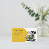 Carte De Visite Chat squelette & Art de terrarium Zen (Debout devant)
