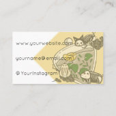 Carte De Visite Chat squelette & Art de terrarium Zen (Dos)