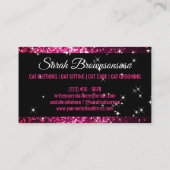 Carte De Visite Chat Starlust Glitz Glam Rose (Dos)