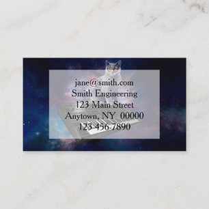 Carte De Visite Chat sur synthétiseur dans l'espace