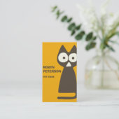 Carte De Visite Chat symbolique de triangle Brown d'orange (Debout devant)