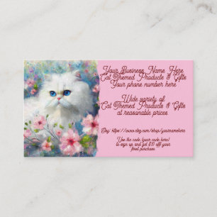 Carte De Visite Chat Thématique Produits & Cadeaux Kitty Shop Vent