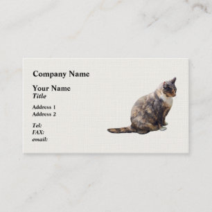Carte De Visite Chat tigré aux nuances de brun