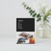 CARTE DE VISITE CHAT, TORTUE ET BASKETBALL (Debout devant)