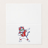 Carte De Visite Chat Touchdown (Extérieur déplié)