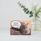 CARTE DE VISITE CHAT TURQUE EN MÉDITATION TRANSCENDENTALE (Debout devant)