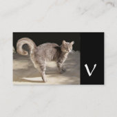 CARTE DE VISITE CHAT TURQUE MONOGRAMME (Dos)