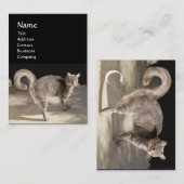 CARTE DE VISITE CHAT TURQUE MONOGRAMME (Devant / Derrière)