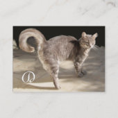 CARTE DE VISITE CHAT TURQUE MONOGRAMME (Dos)