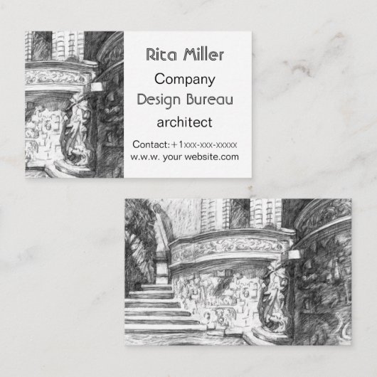 Carte De Visite Château (Devant / Derrière)