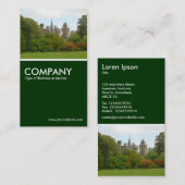 Carte De Visite Château de Cardiff - Vert foncé (Devant / Derrière)