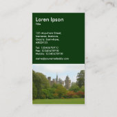 Carte De Visite Château de Cardiff - Vert foncé (Dos)