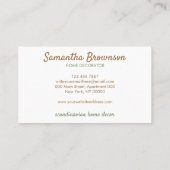 Carte De Visite Chateau de déco scandinave Chien nordique Nouvelle (Dos)