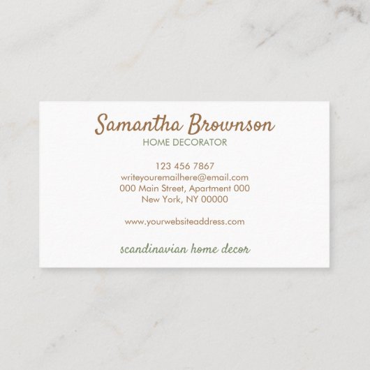 Carte De Visite Chateau de déco scandinave Chien nordique Nouvelle (Dos)