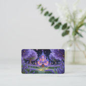 Carte De Visite Château de Fées du Bosquet de Lavande Caché Marque (Debout devant)