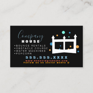 Carte De Visite Chateau gonflable Jump House Bounce Party Rental