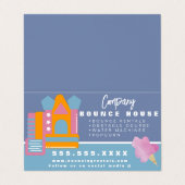 Carte De Visite Chateau gonflable Jump House Bounce Party Rentatio (Extérieur déplié)