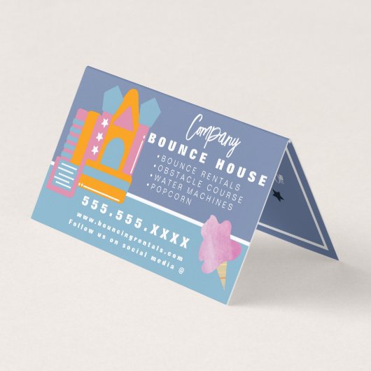 Carte De Visite Chateau gonflable Jump House Bounce Party Rentatio (Devant)