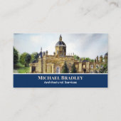 Carte De Visite Château Howard York Angleterre Aquarelle Paysage B (Devant)