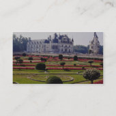 Carte De Visite Château rouge de Chenonceaux, fleurs françaises (Dos)