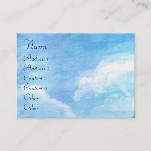 CARTE DE VISITE CHÂTEAUX EN CHIANTI PAYSAGE, CHAMPS DE FLEURS JAUN (Devant)