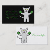 Carte De Visite Chaton de boxe avec des mitaines Thunder_Cove (Devant / Derrière)