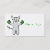 Carte De Visite Chaton de boxe avec des mitaines Thunder_Cove (Dos)