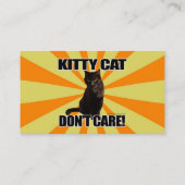 Carte De Visite Chaton Je M'en Fiche (Dos)