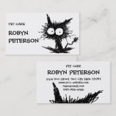 Carte De Visite Chaton mal peigné noir GabiGabi (Devant / Derrière)