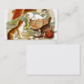 Carte De Visite Chatons dans un jeu de panier (Devant / Derrière)