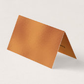 Carte De Visite Chatoyant Cuivre Brown Arrière - plan moderne (Dos)