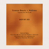 Carte De Visite Chatoyant Cuivre Brown Arrière - plan moderne (Intérieur déplié)