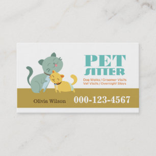 Carte De Visite Chats adorables Service de pose pour animaux