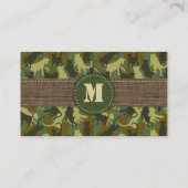 Carte De Visite Chats Camouflage Woodland Horizontal (Dos)