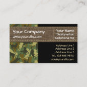 Carte De Visite Chats Camouflage Woodland Horizontal (Devant)