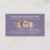 Carte De Visite Chats de chiens pourpres Lilac (Dos)