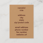 Carte De Visite Chats et lapins (Dos)