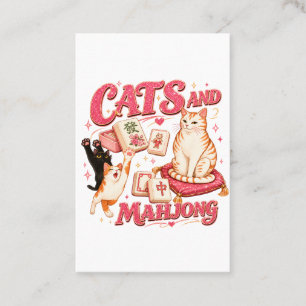 Carte De Visite Chats et Mahjong