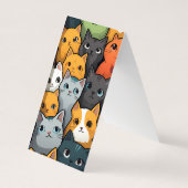 Carte De Visite Chats Kittens Animaux de compagnie pliants Signet  (Dos)