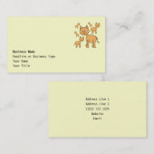 Carte De Visite Chats mignons de gingembre. Bande dessinée orange (Devant / Derrière)