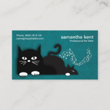 Chats mignons pourris Élégant Cyan Grunge Pet Sitt
